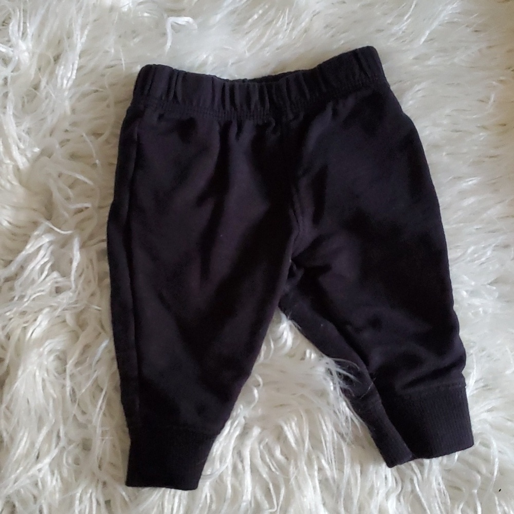 Carter's Solid Black Stretchy Bottoms Size 3 Months